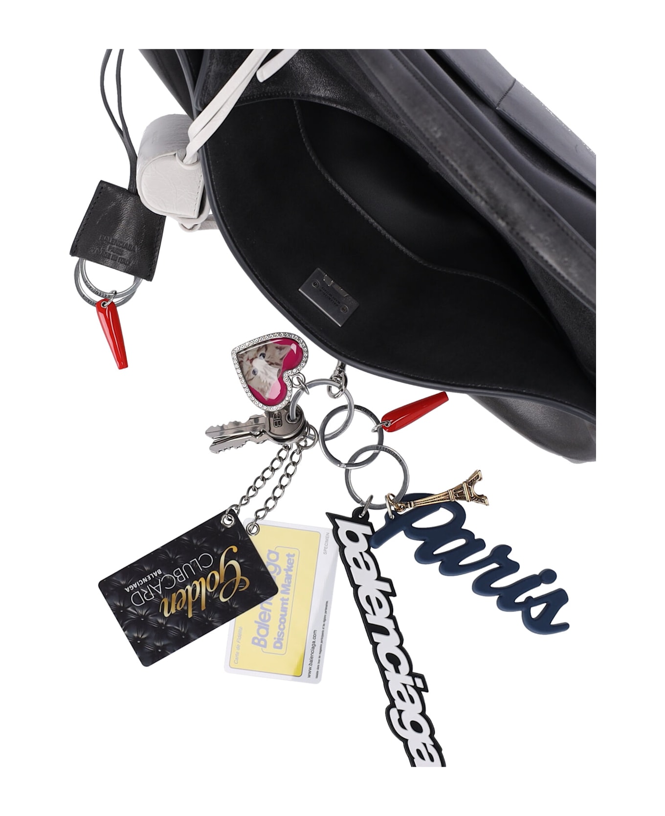 Balenciaga Medium Bag With Charms "rodeo" - Black  
