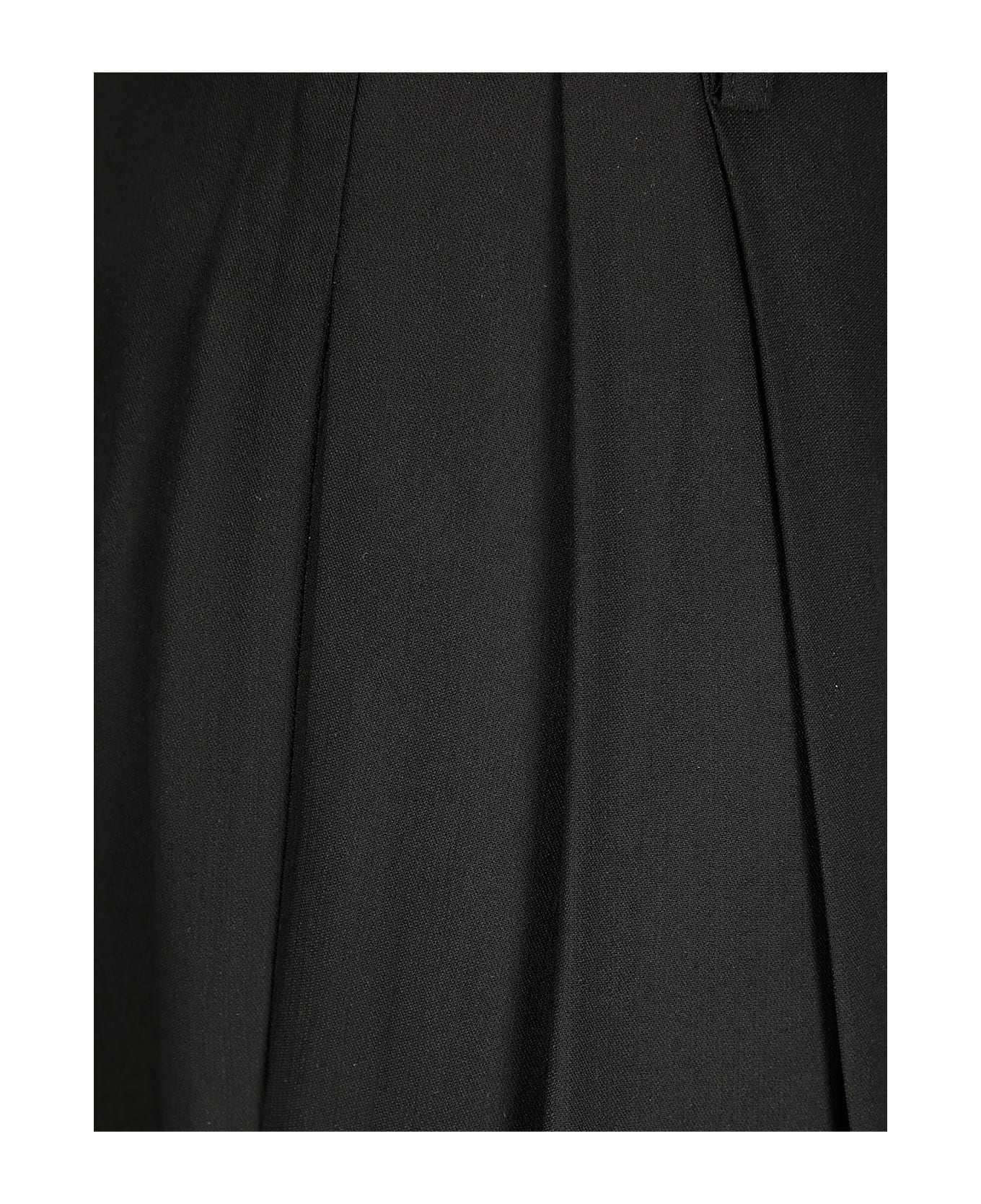 Róhe Mid-waisted Pleated Trousers - Black