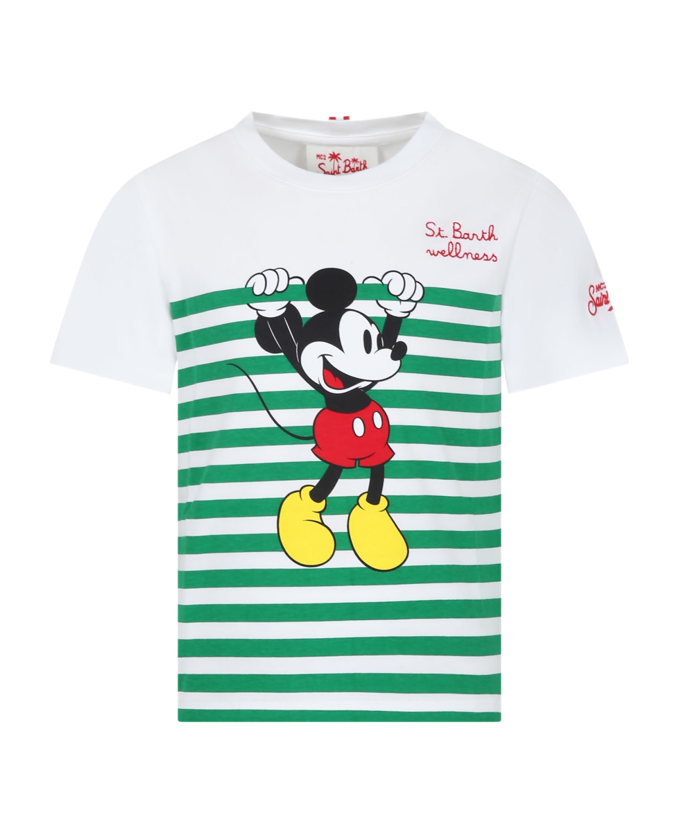 MC2 Saint Barth White T-shirt For Boy With Mickey Mouse - White