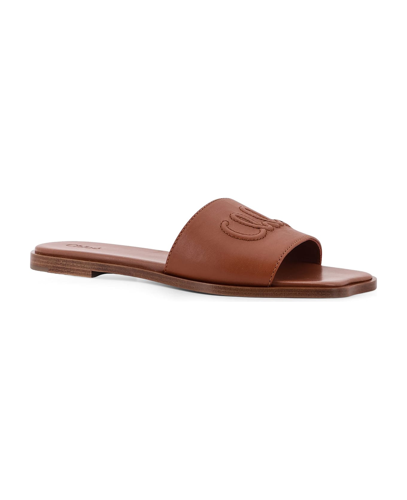 Chloé Leather Chloé Soleil Sandals - Ginger Brown