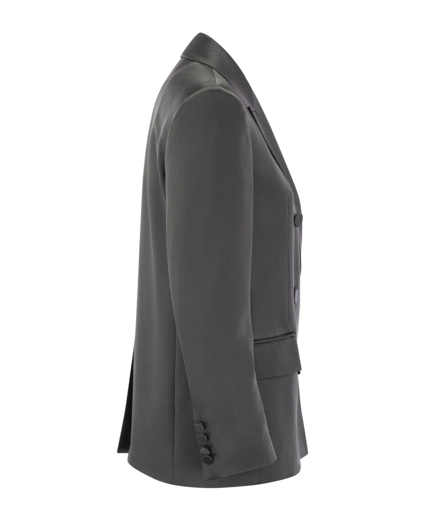 Max Mara Studio Teiera Double-breasted Blazer - Basalto