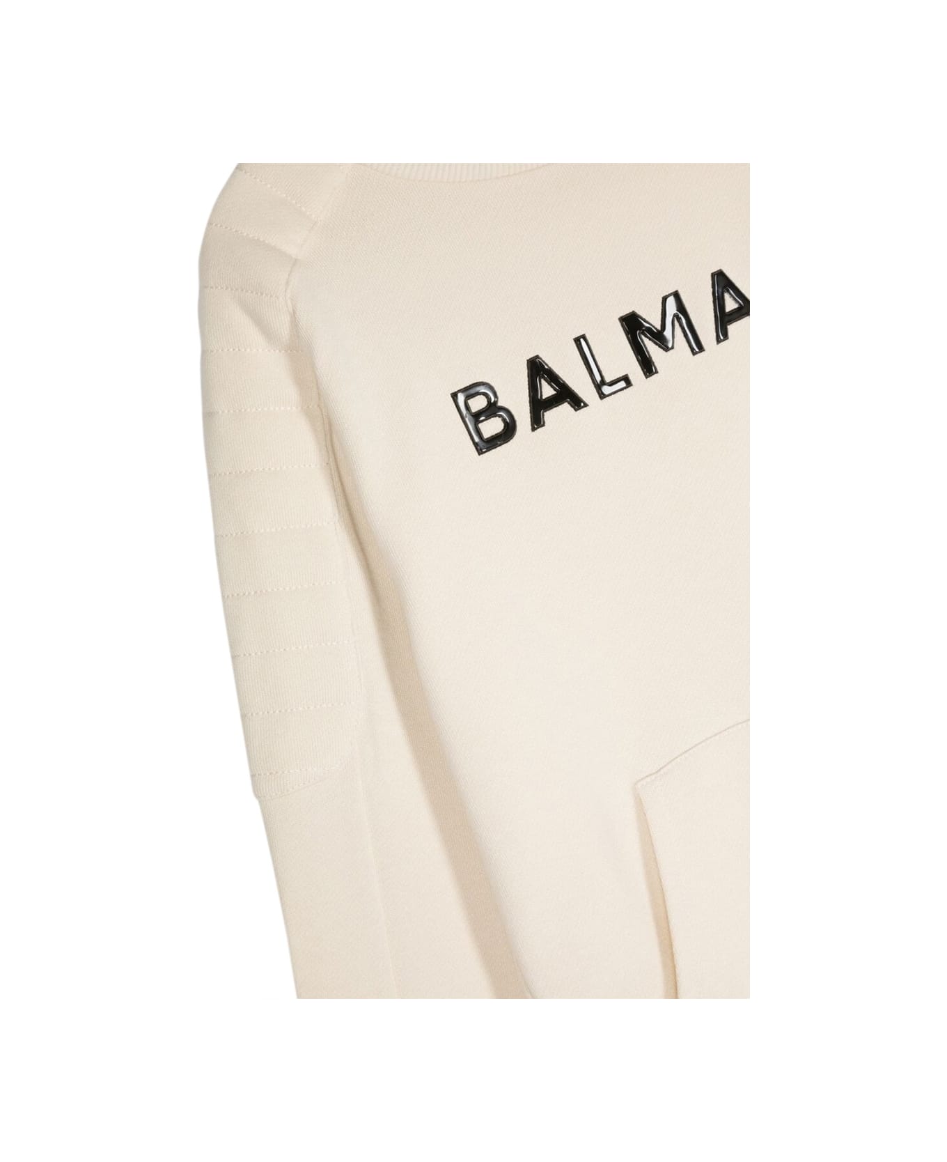 Balmain Logo Crewneck Sweatshirt - BEIGE