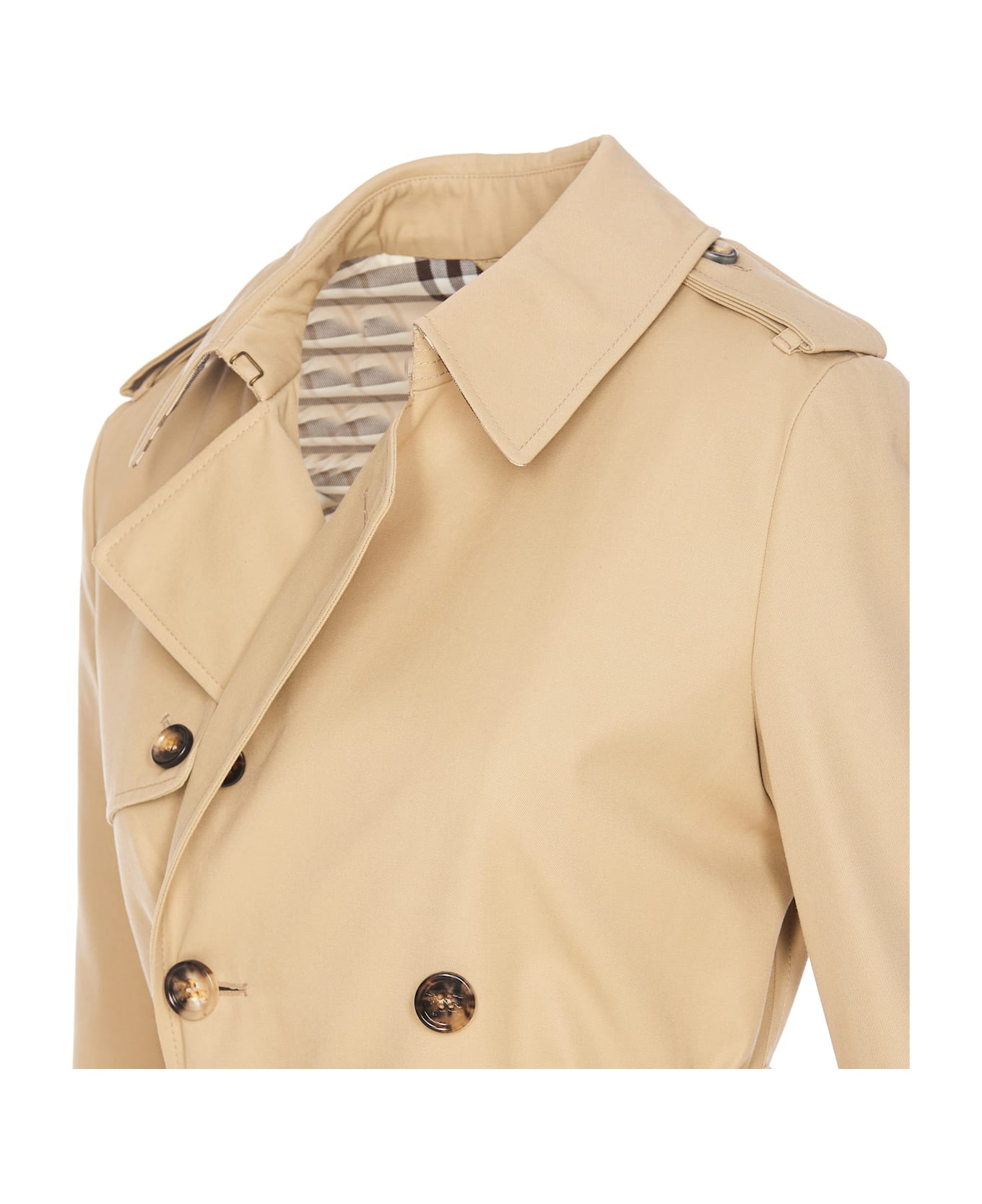 Burberry Cotton Mix Trench - Beige