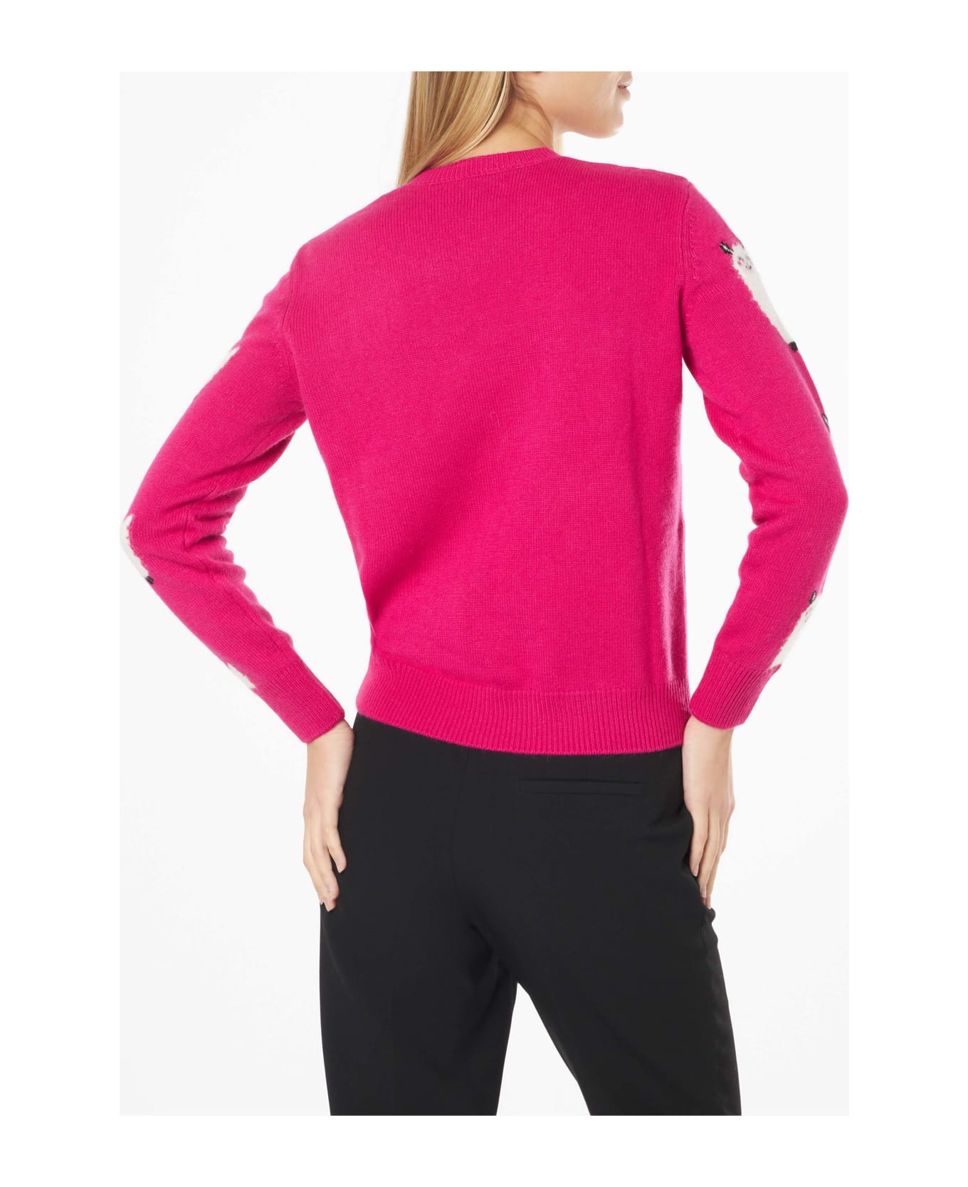 MC2 Saint Barth Woman Crewneck Sweater With L
am<3ur Embroidery - PINK
