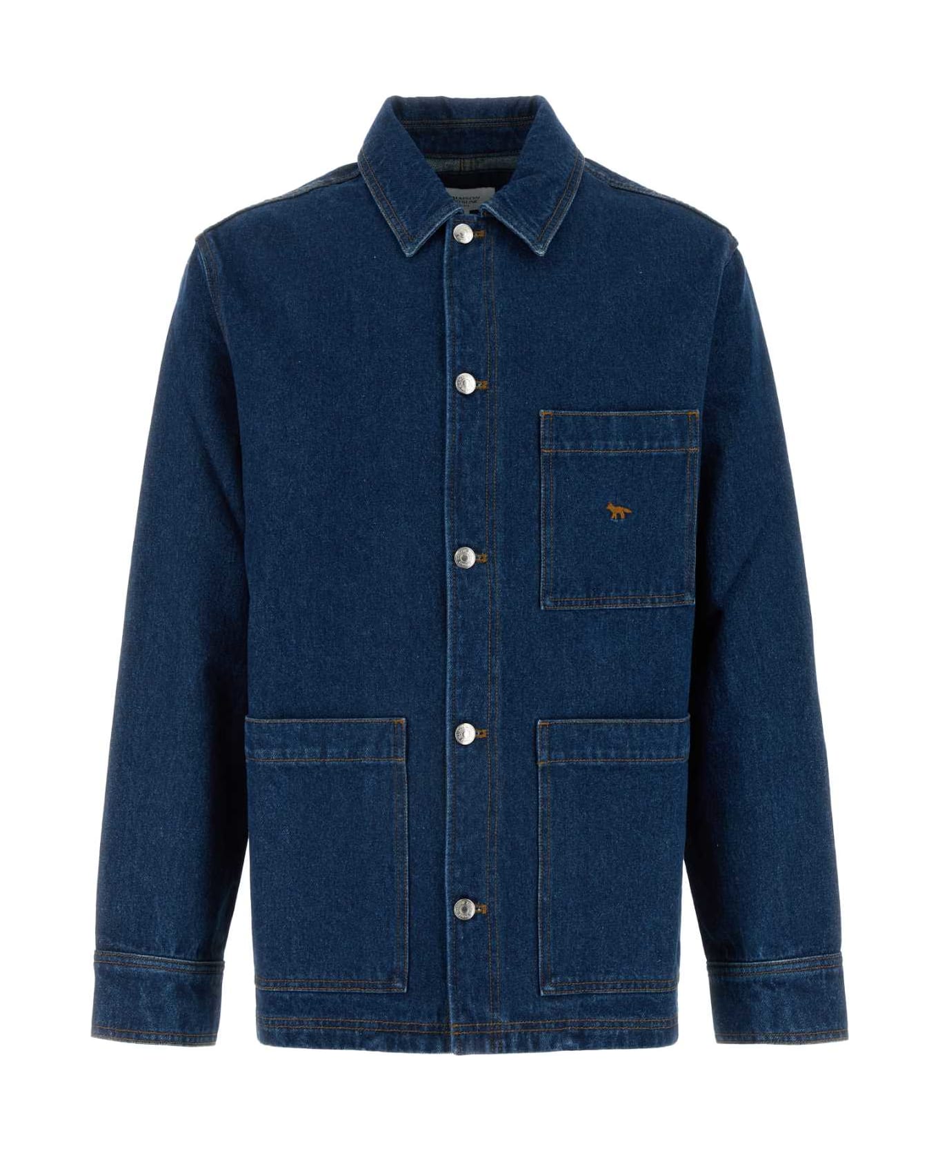 Maison Kitsuné Denim Jacket - STONEWASHEDINDIGO