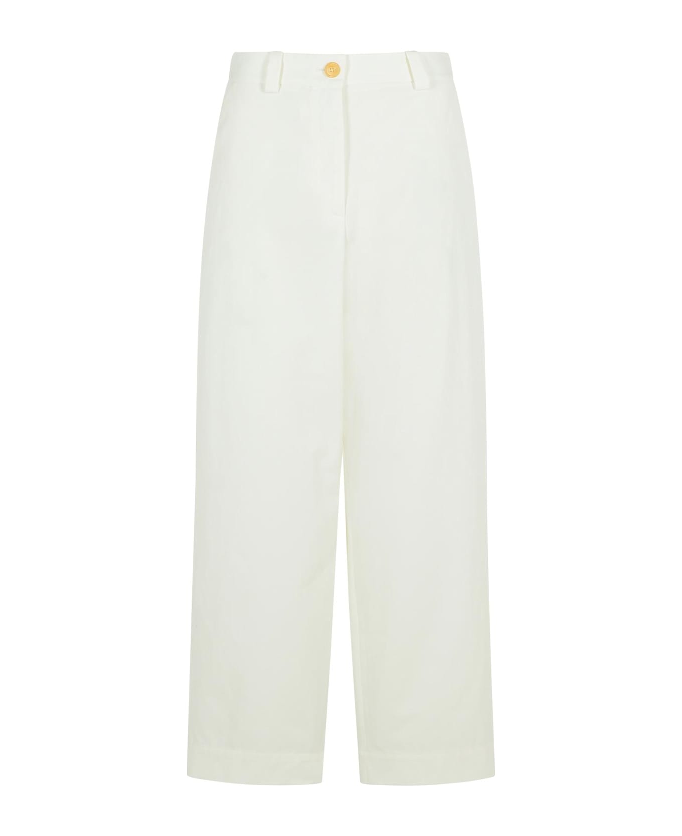 Khaite Gari
 White Cotton Pants - White