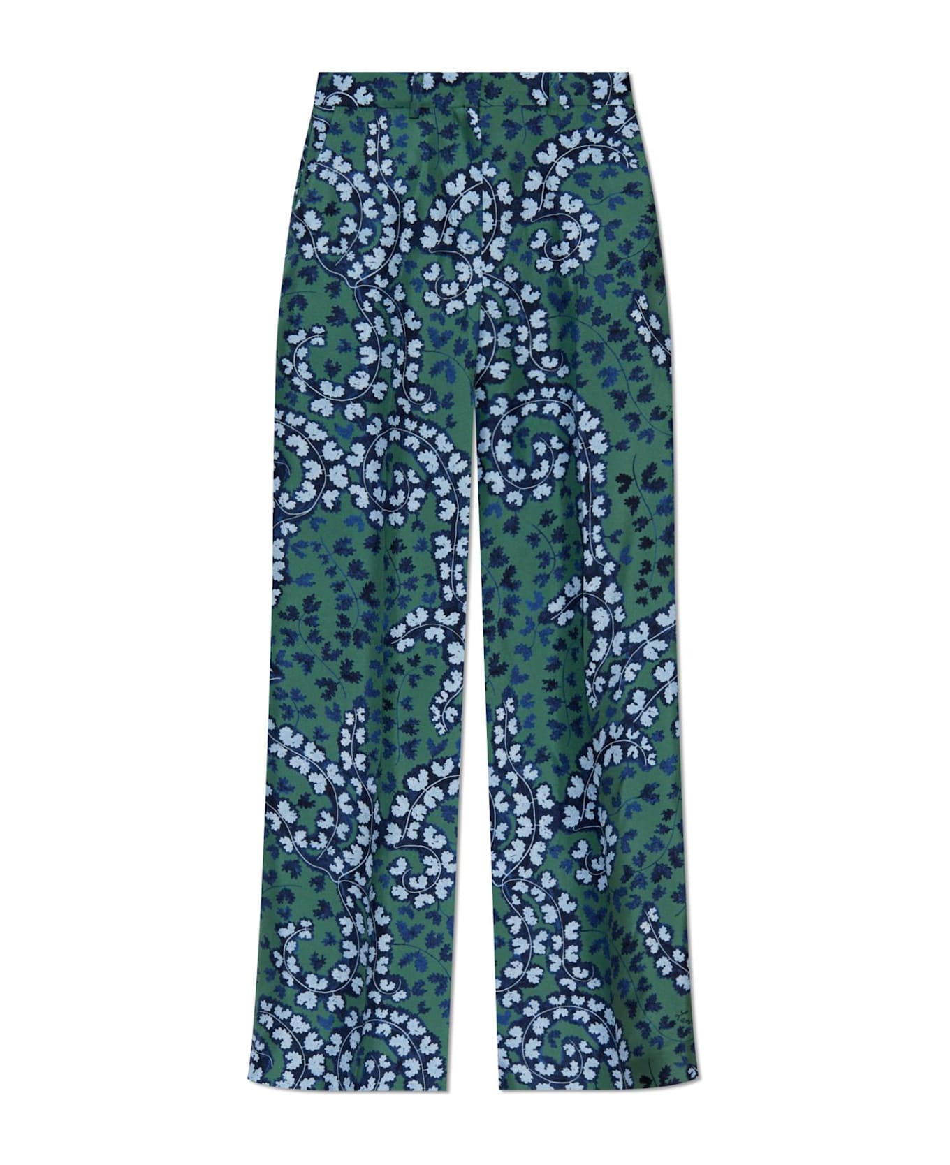 Lanvin Silk Pleated Pants - Multicolore