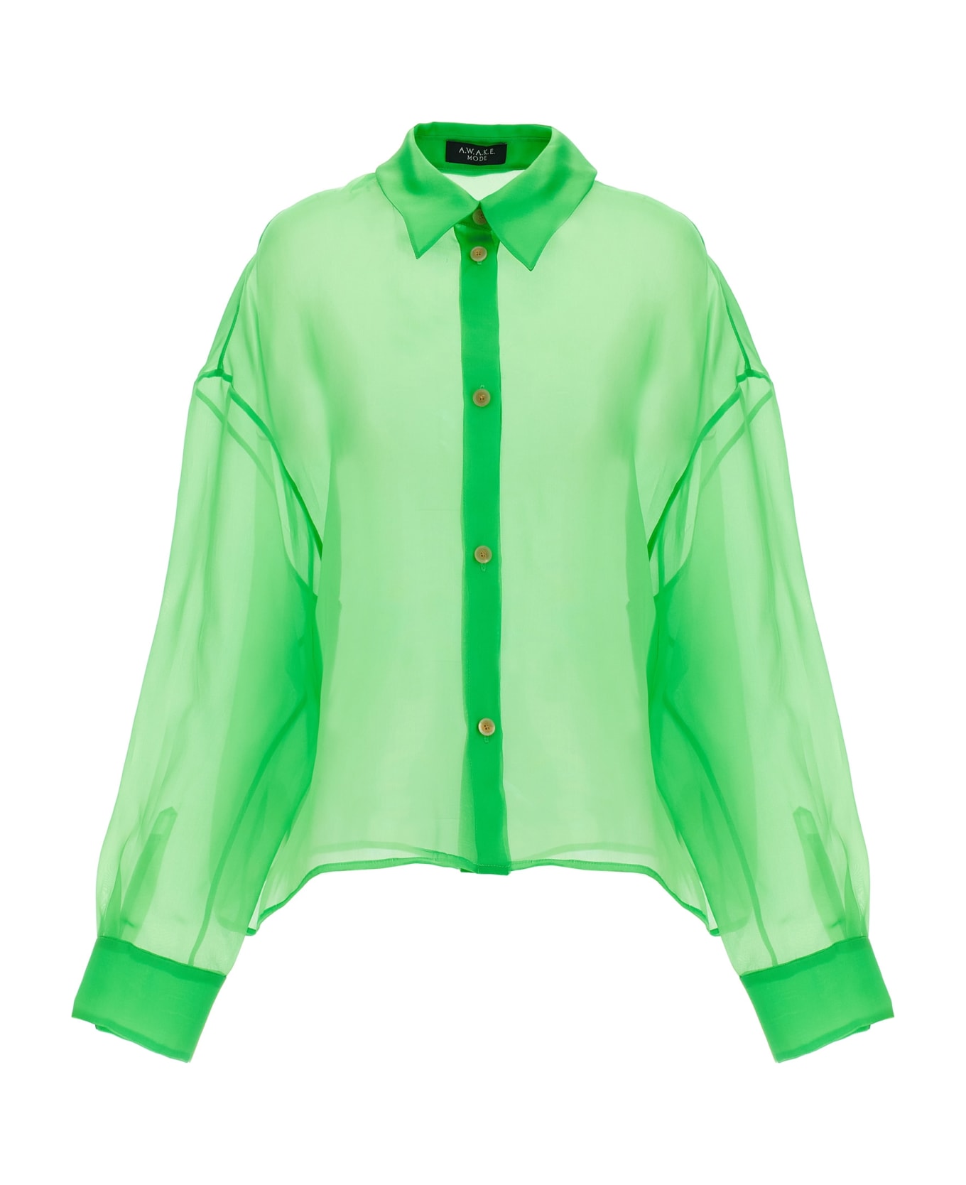 A.W.A.K.E. Mode Organdy 80s Shirt - Green
