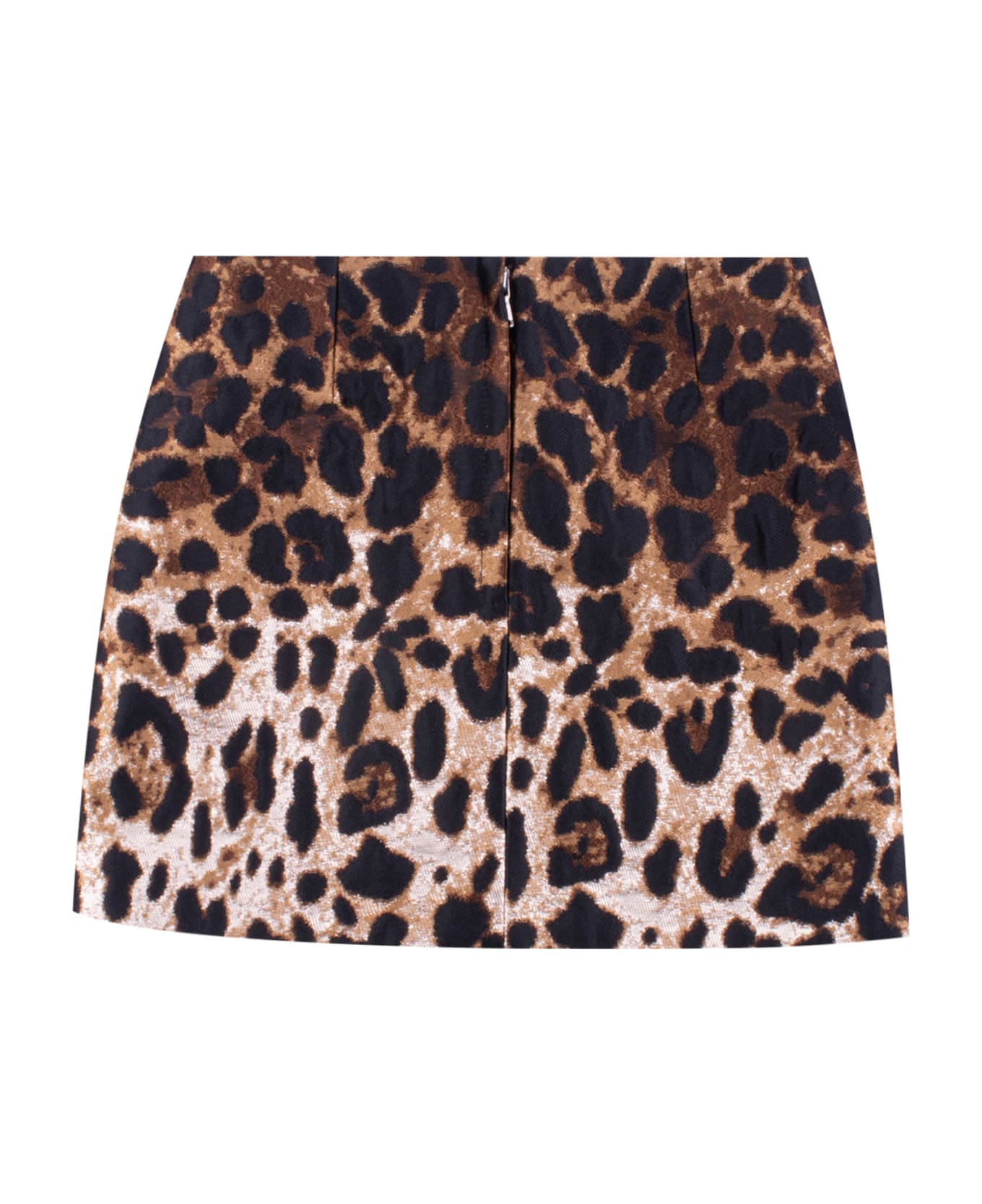 Dolce & Gabbana Short Skirt In Leo Jacquard - Brown ボトムス