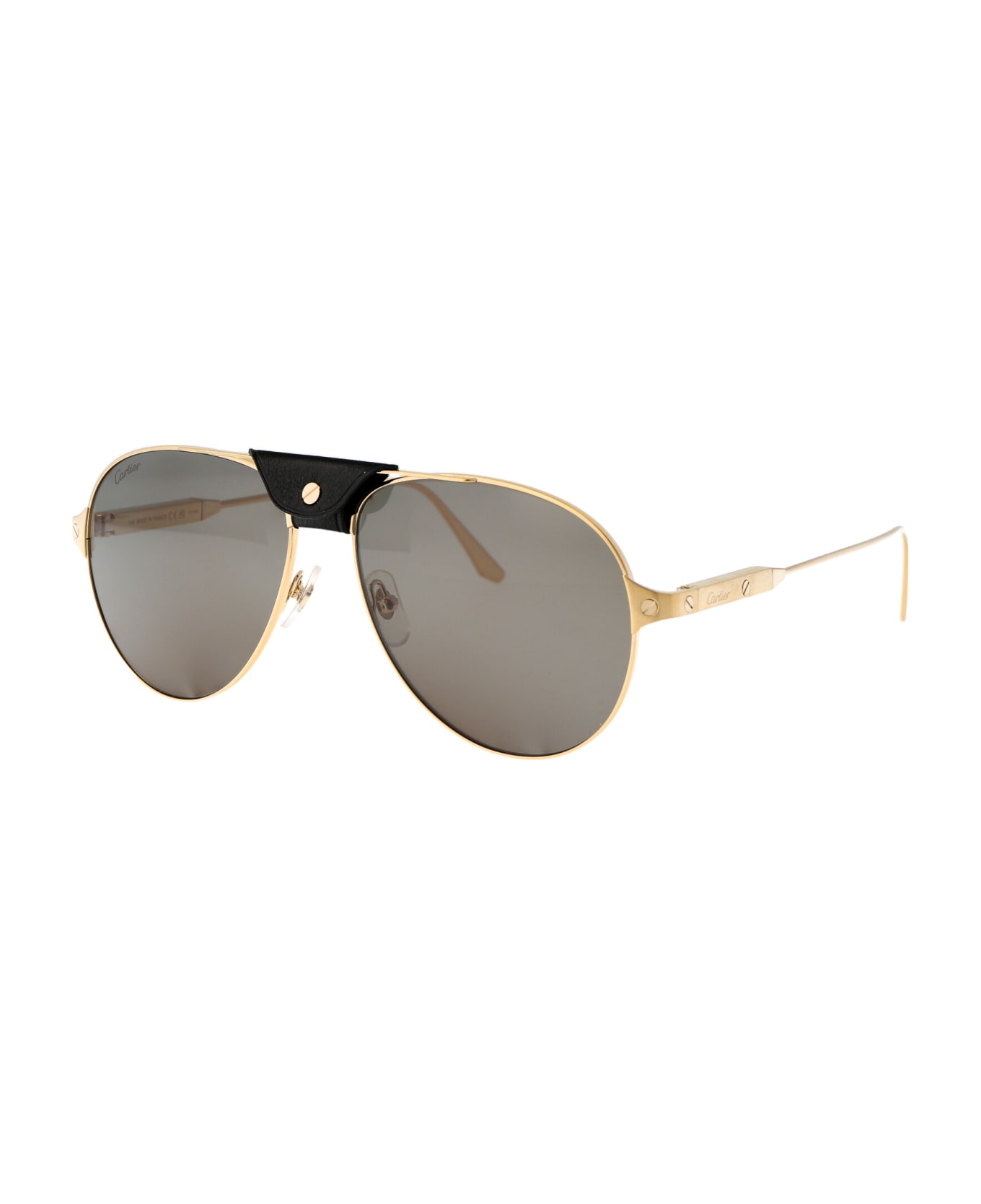 Cartier Eyewear Ct0387s Sunglasses - 001 GOLD GOLD GREY