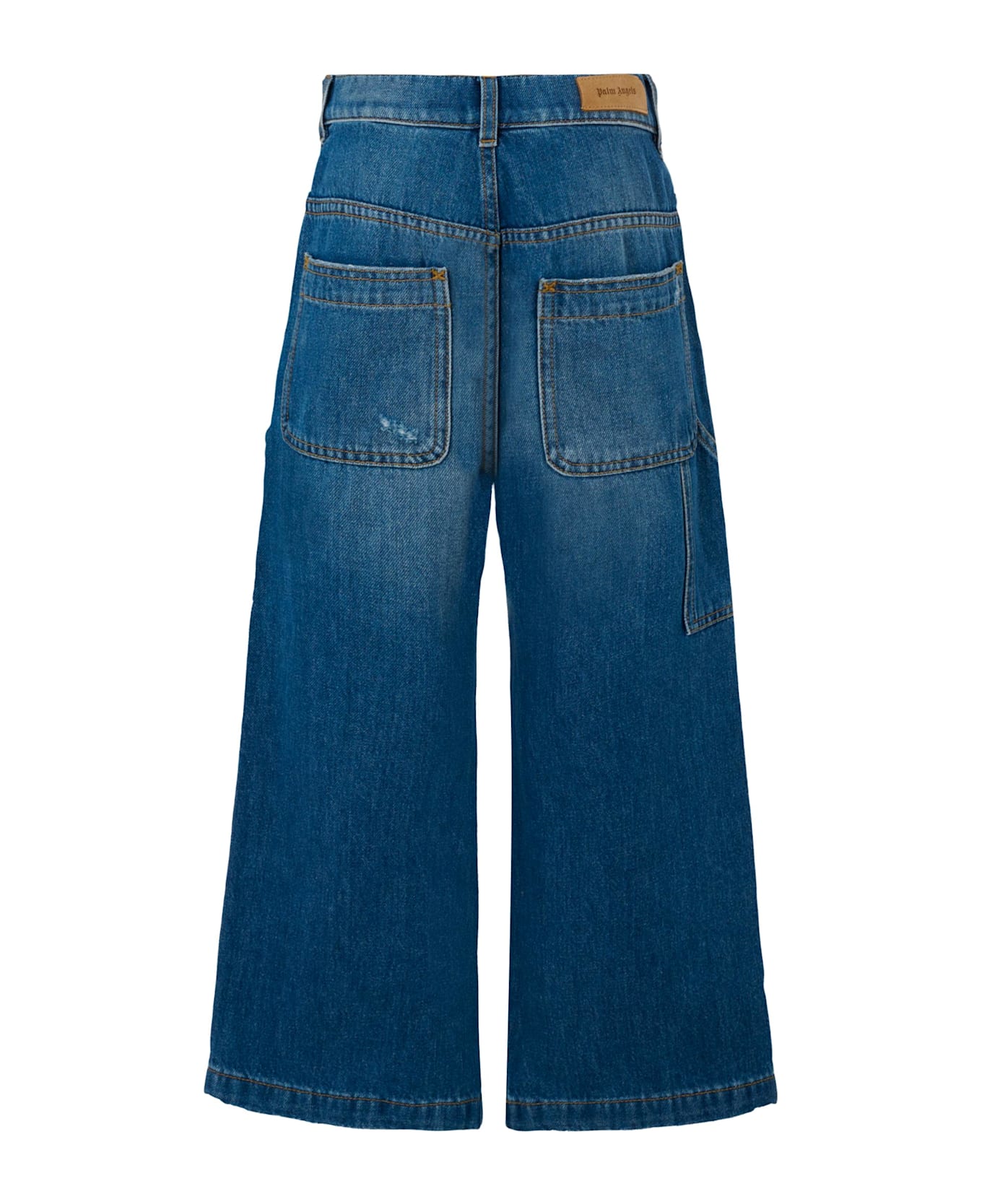 Palm Angels Denim Jeans For Boy With Logo - Denim