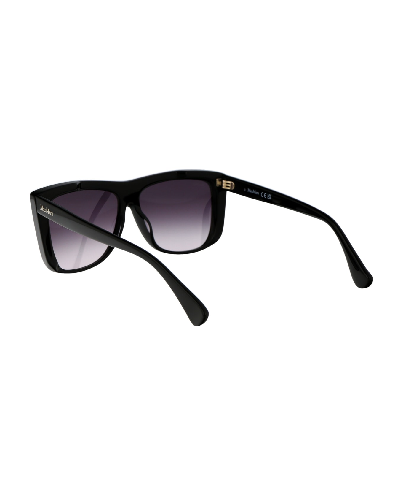 Max Mara Lee1 Sunglasses - 01B Nero Lucido/Fumo Grad サングラス