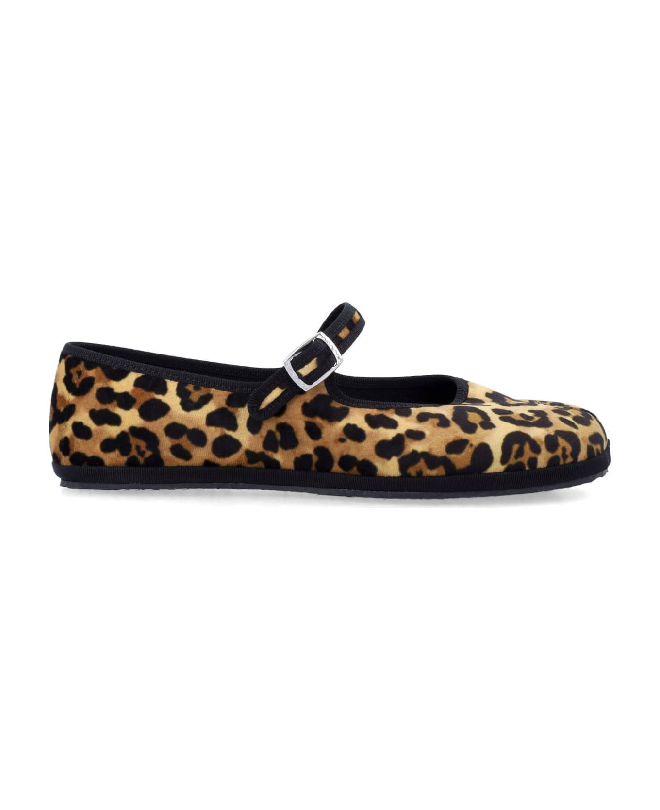 Drogheria Crivellini Fu-tabi Velvet Flat Shoes - CHEETAH