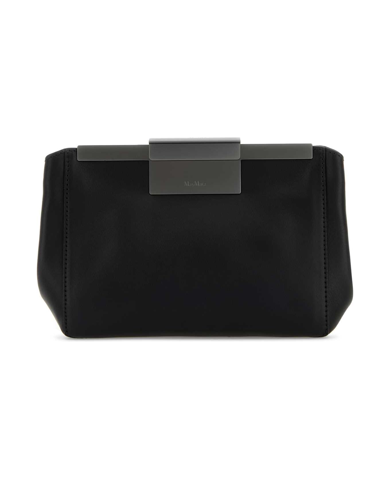 Max Mara Black Leather Belt Bag - NERO