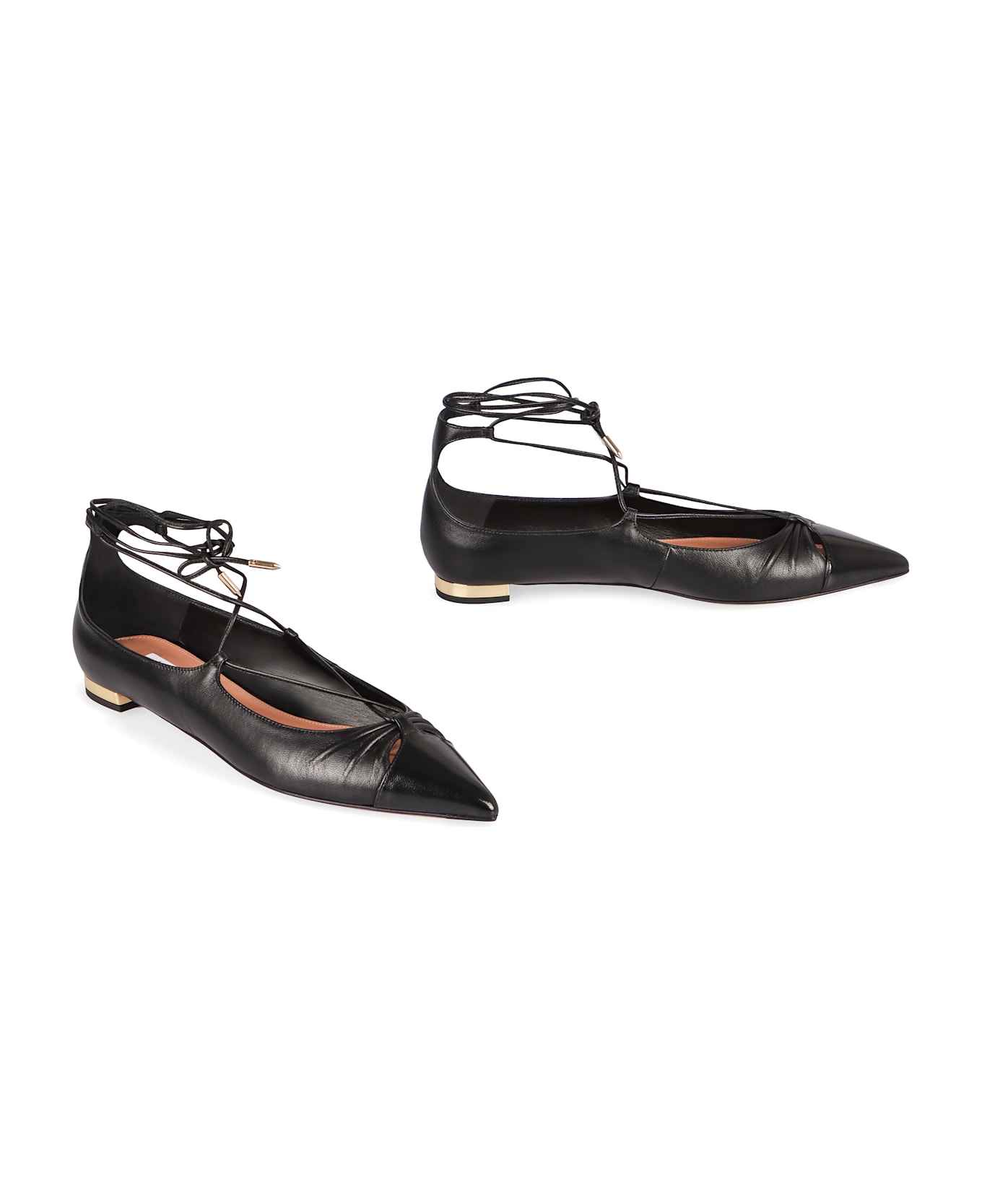 Aquazzura Gabi Pointy-toe Ballet Flats - black