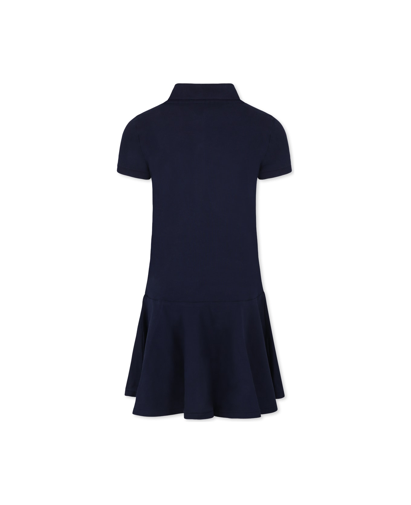 Ralph Lauren Blue Dress For Girl With Horse - Blue