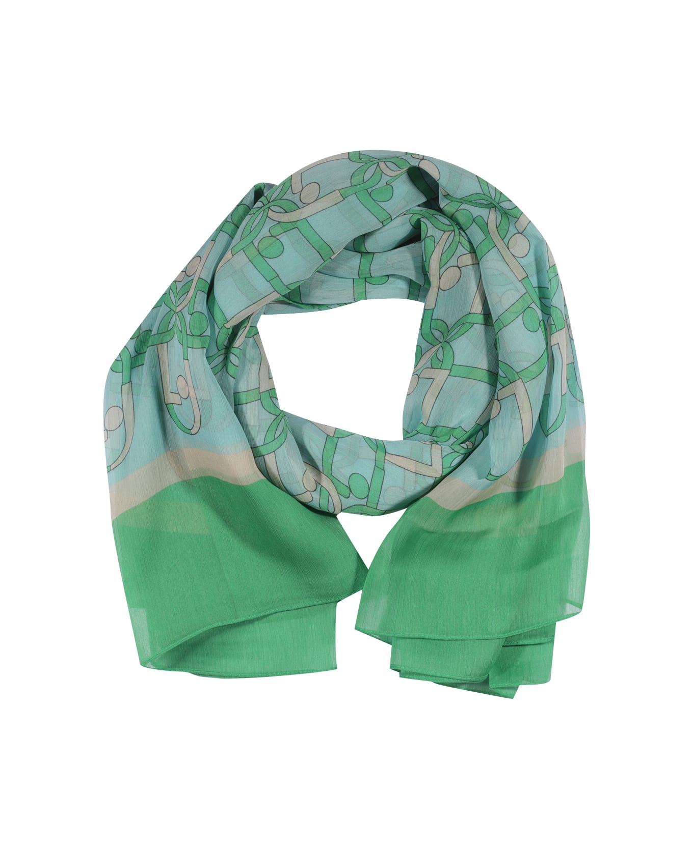 Foulard LIU JO Leopardato Con Logo - 120x120cm, Lavabile A Secco, Colore Cobalto - Foto 2