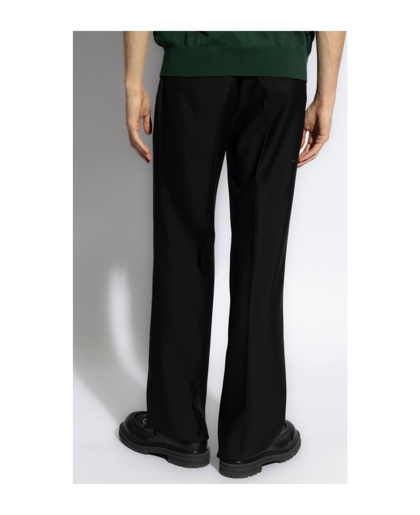 Burberry Pleat-front Trousers - BLACK