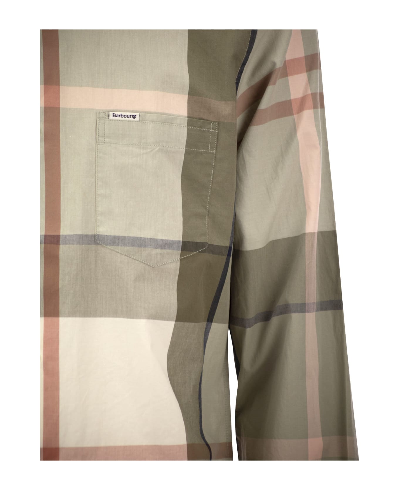 Barbour Harris - Plaid Tailored Shirt - Olive Green シャツ