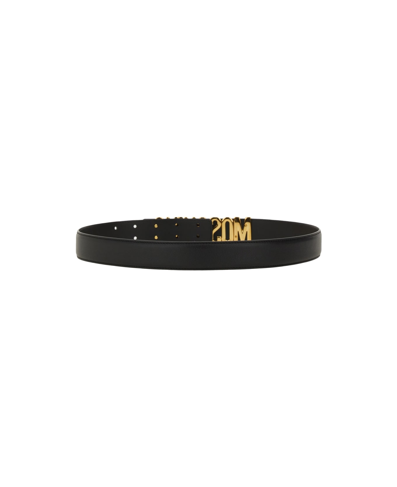 Moschino Cinrua With Logo - BLACK