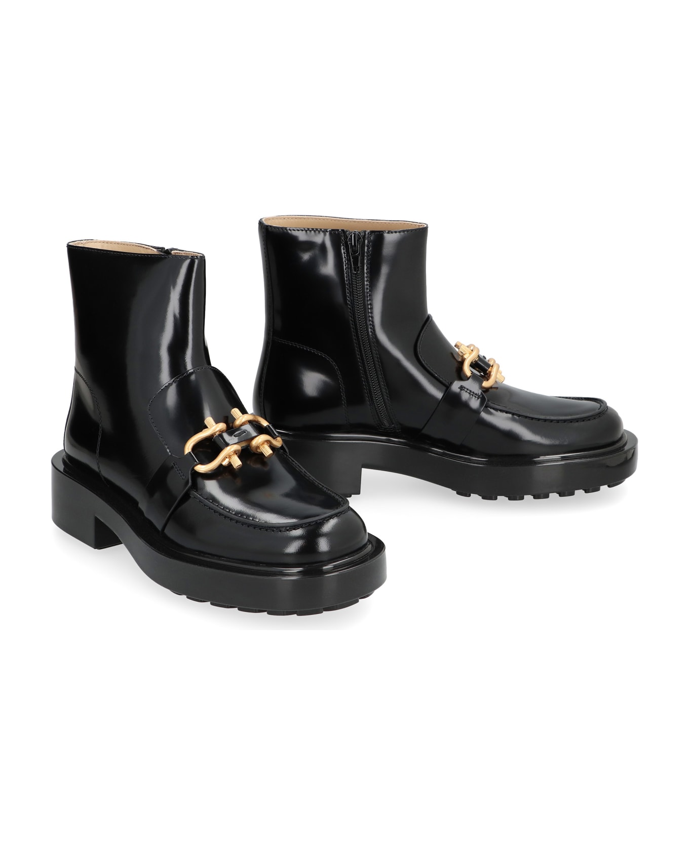 Bottega Veneta Monsieur Leather Ankle Boots - black