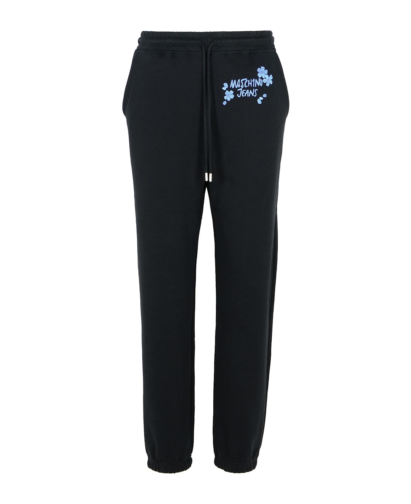 M05CH1N0 Jeans Black Cotton Joggers - Black