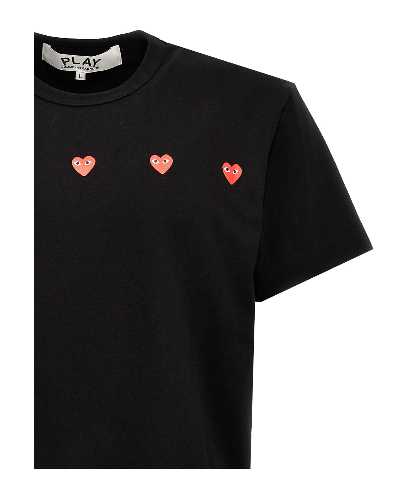 Comme des Garçons Play 'multi Heart' T-shirt - Black  