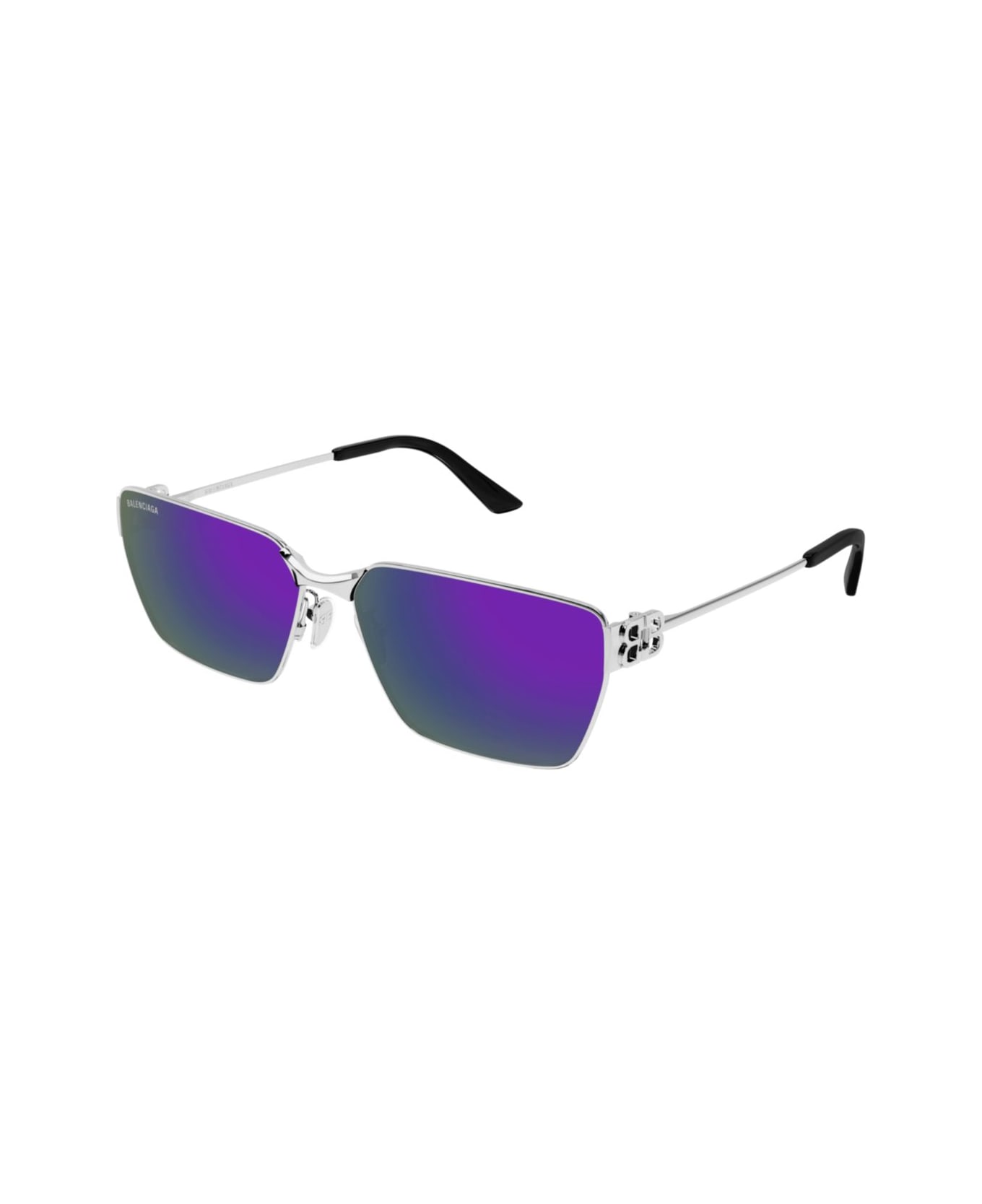 Balenciaga Eyewear Bb0374sk-003silver-silver-violet - SILVER-SILVER-VIOLET