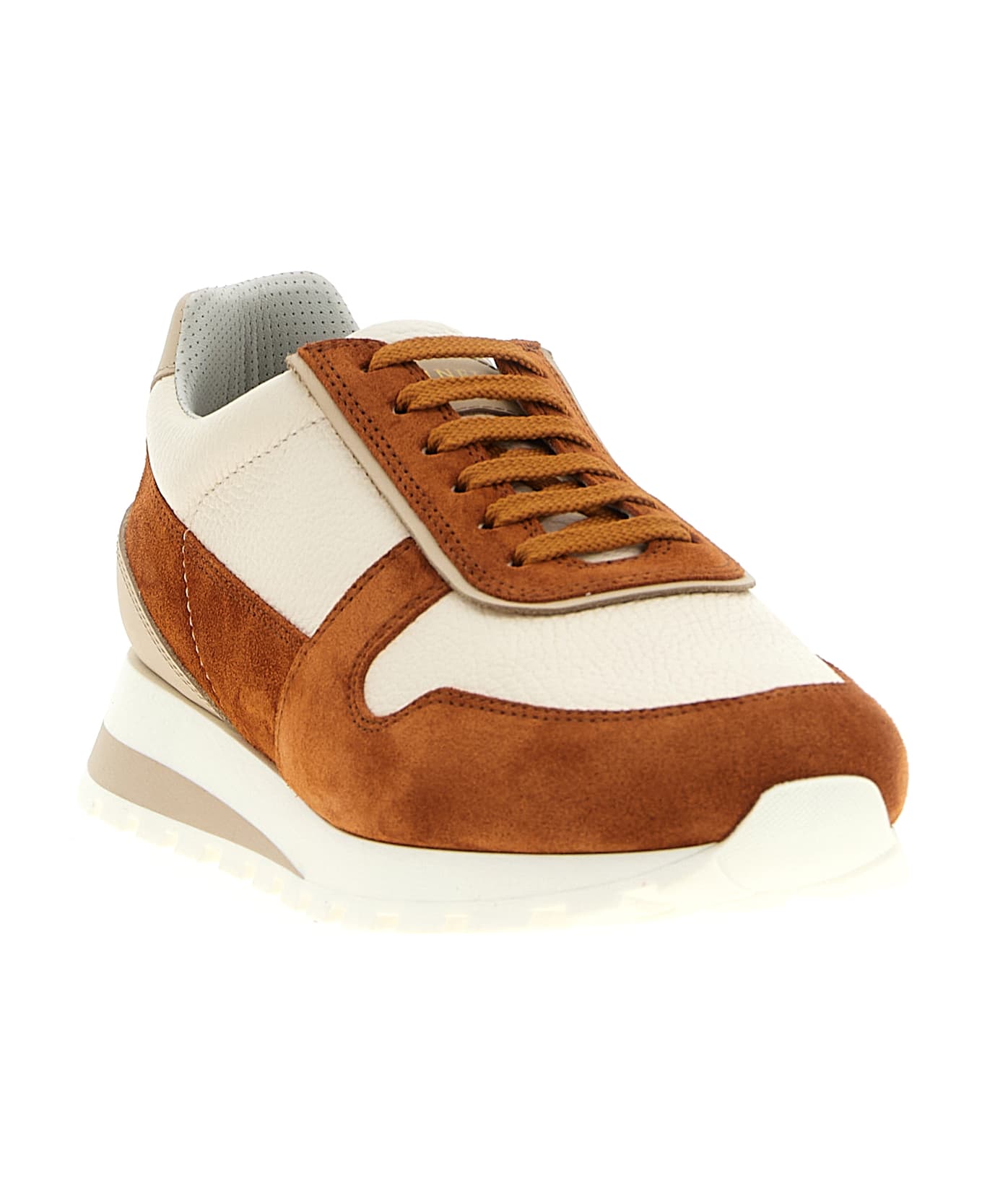 Brunello Cucinelli Leather Suede Sneakers - Multicolor