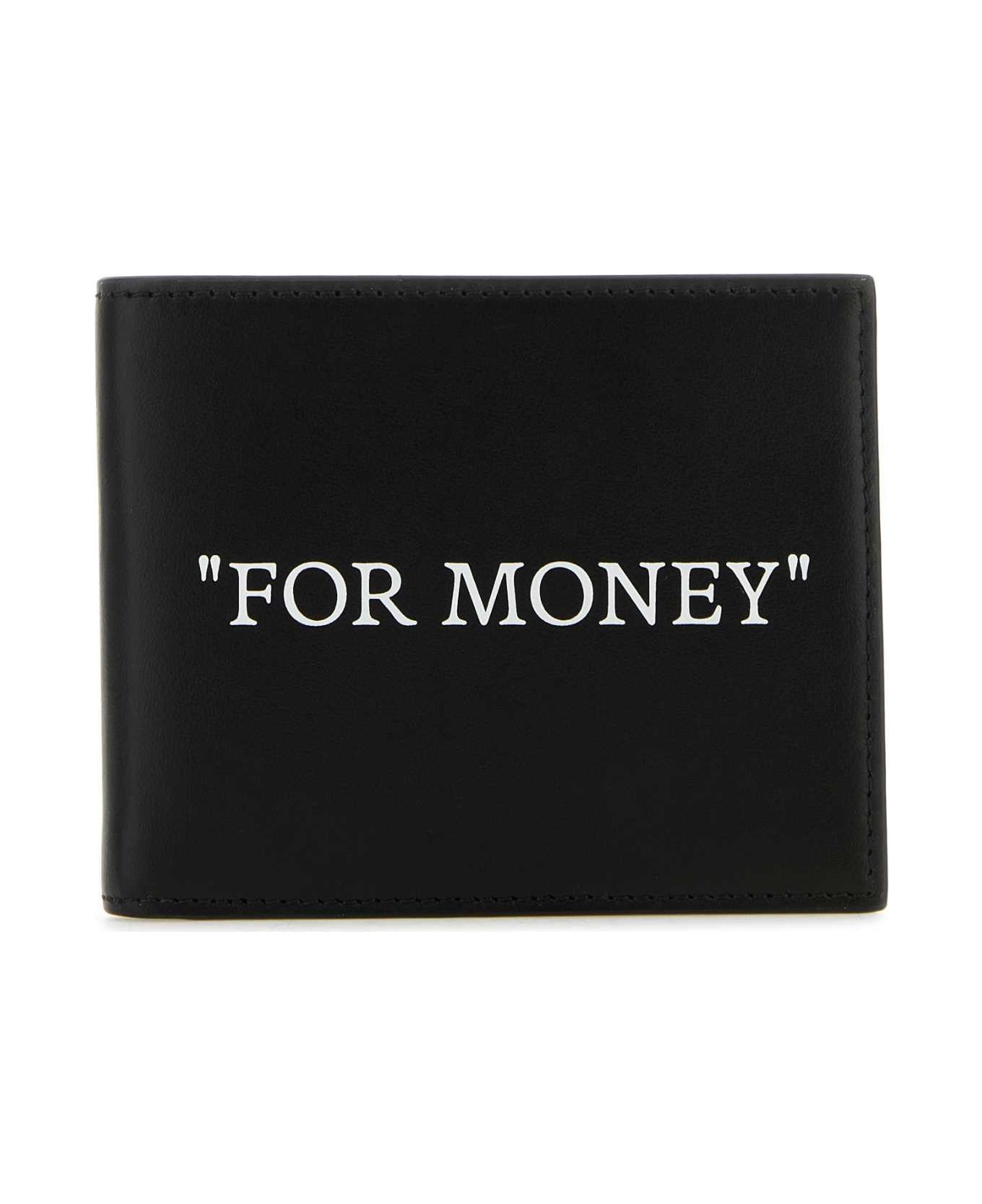 Off-White Black Leather Wallet - 1001
