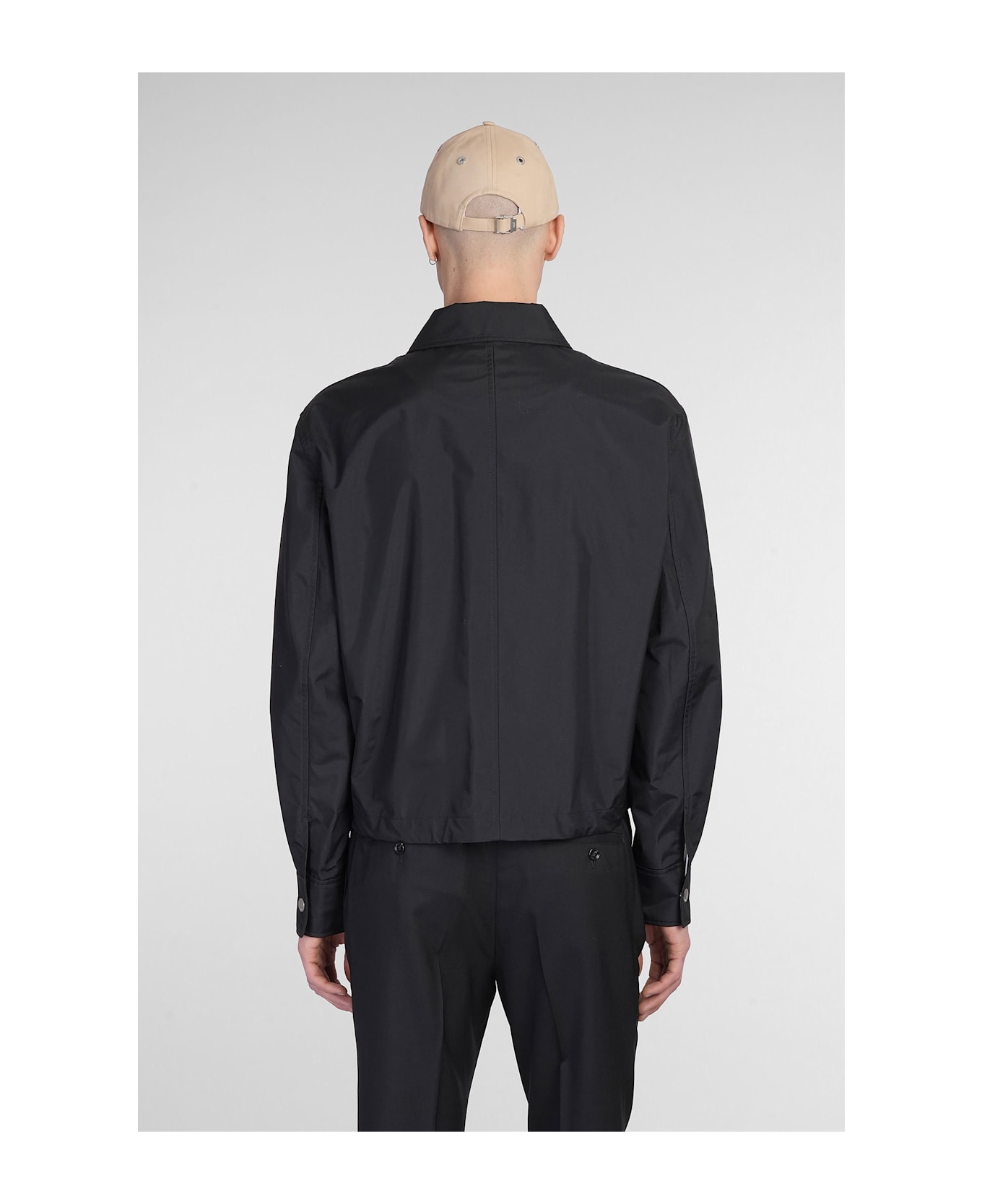 Ami Alexandre Mattiussi Casual Jacket In Black Polyamide - black