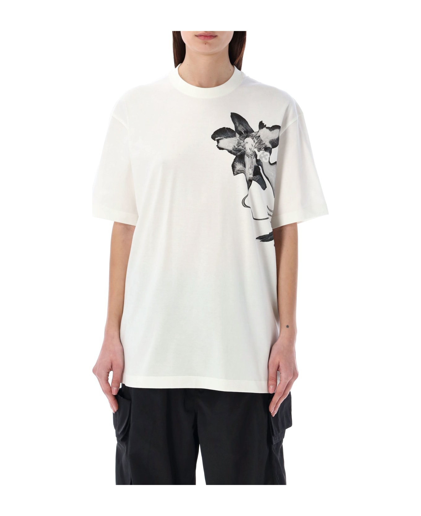 Y-3 Graphic Print T-shirt - WHITE