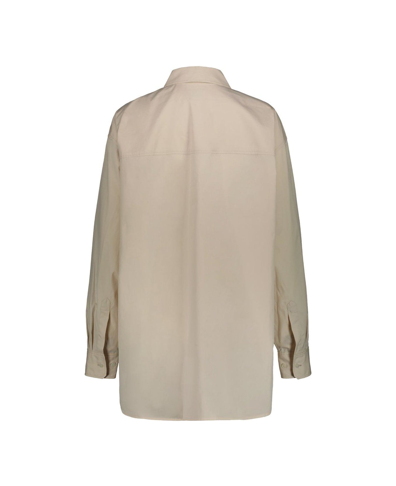 Lemaire Overlapping-panelled Buttoned Shirt - IVORY