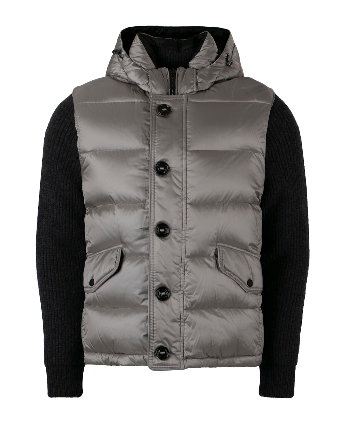 Moorer Foscolo Knitted Sleeves Padded Jacket - grey