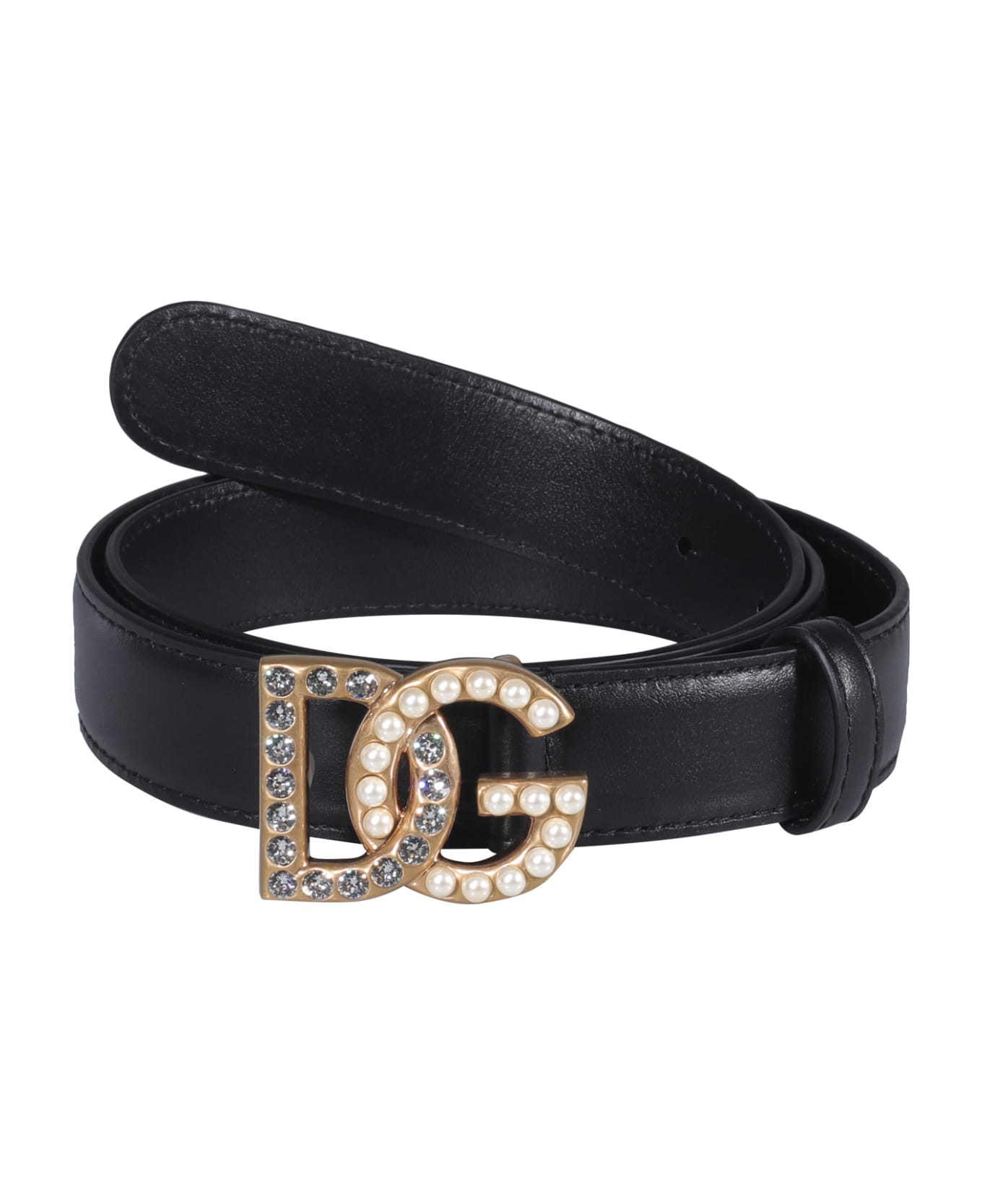Dolce & Gabbana Buckle Logo Belt - Nero