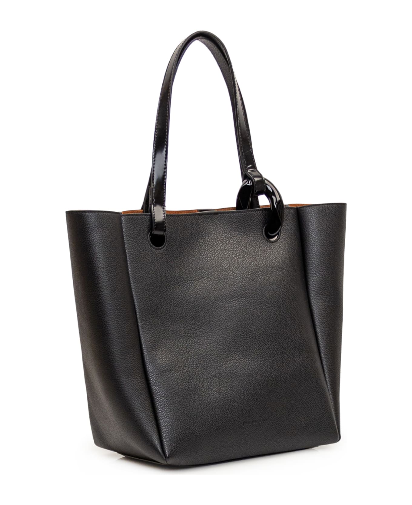 J.W. Anderson Black Leather Jwa Corner Shopping Bag - Black