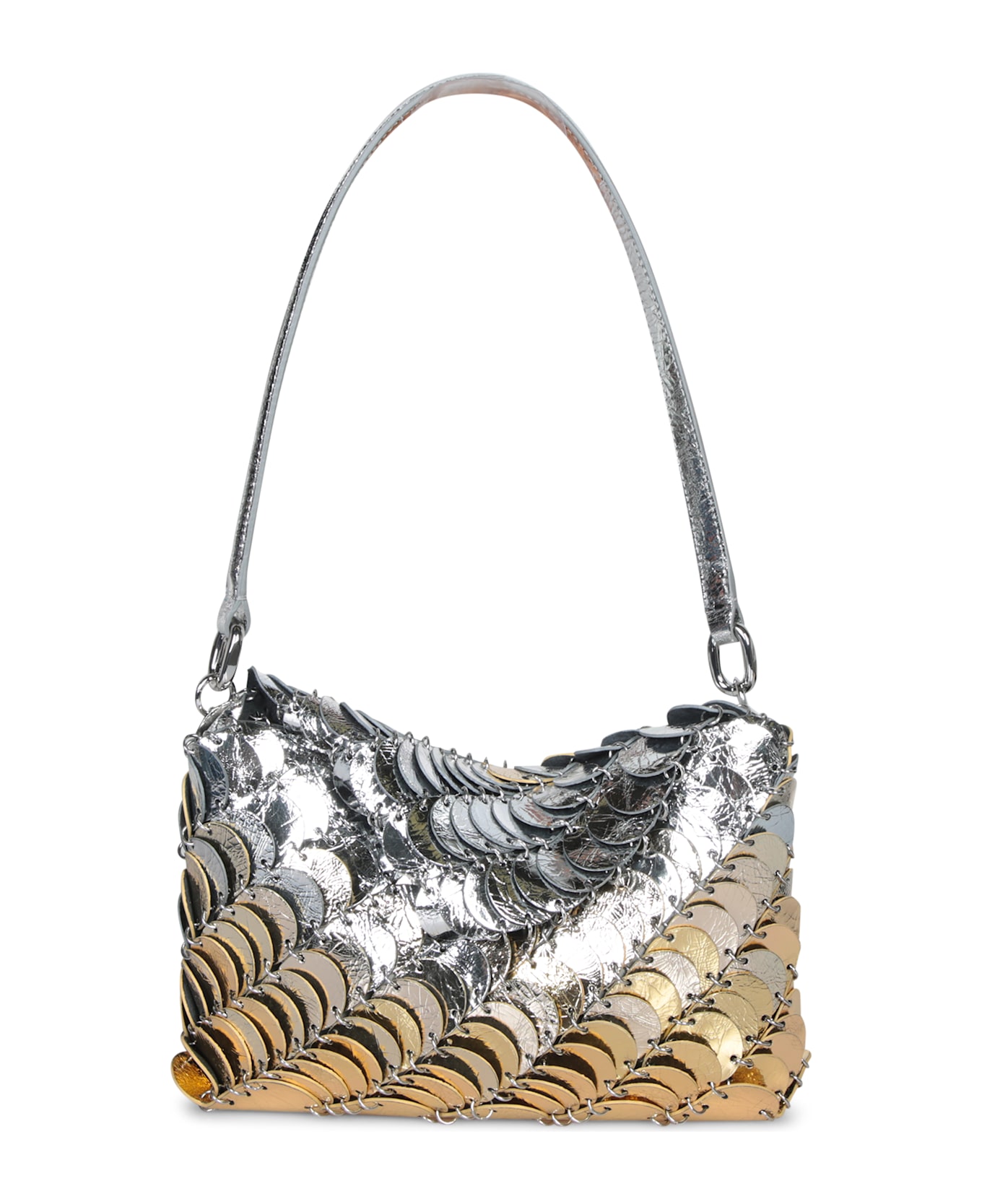 Paco Rabanne Leather Bag. - Metallic