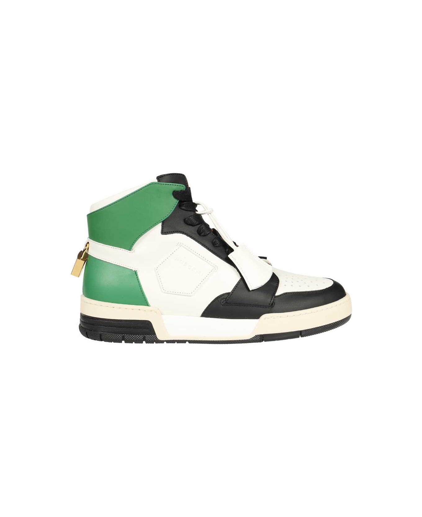 Buscemi Leather High-top Sneakers - green