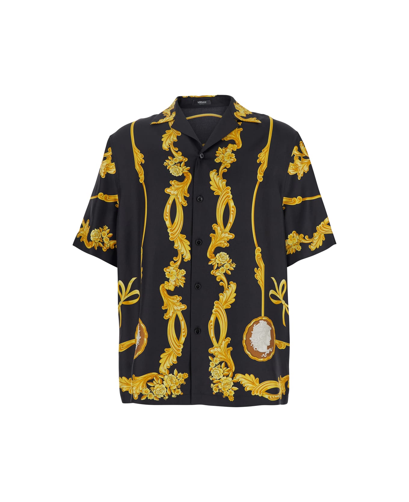 Versace Black Silk Shirt - Black シャツ