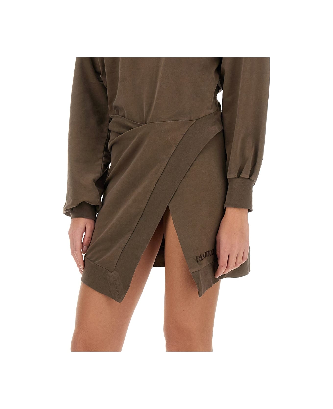 The Attico Cut-out Dress - BROWN
