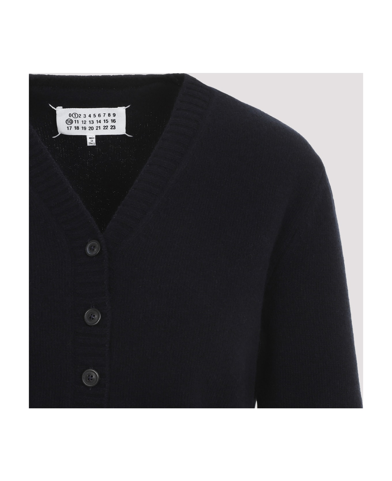 Maison Margiela Wool Cardigan - Navy