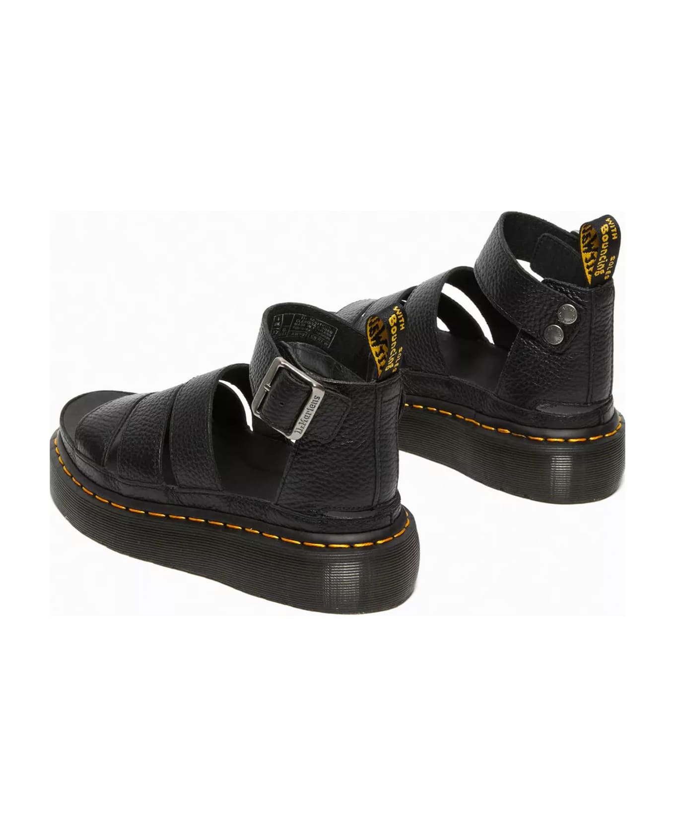 Dr. Martens Clarissa Ii Quad Leather Platform Sandals - Black
