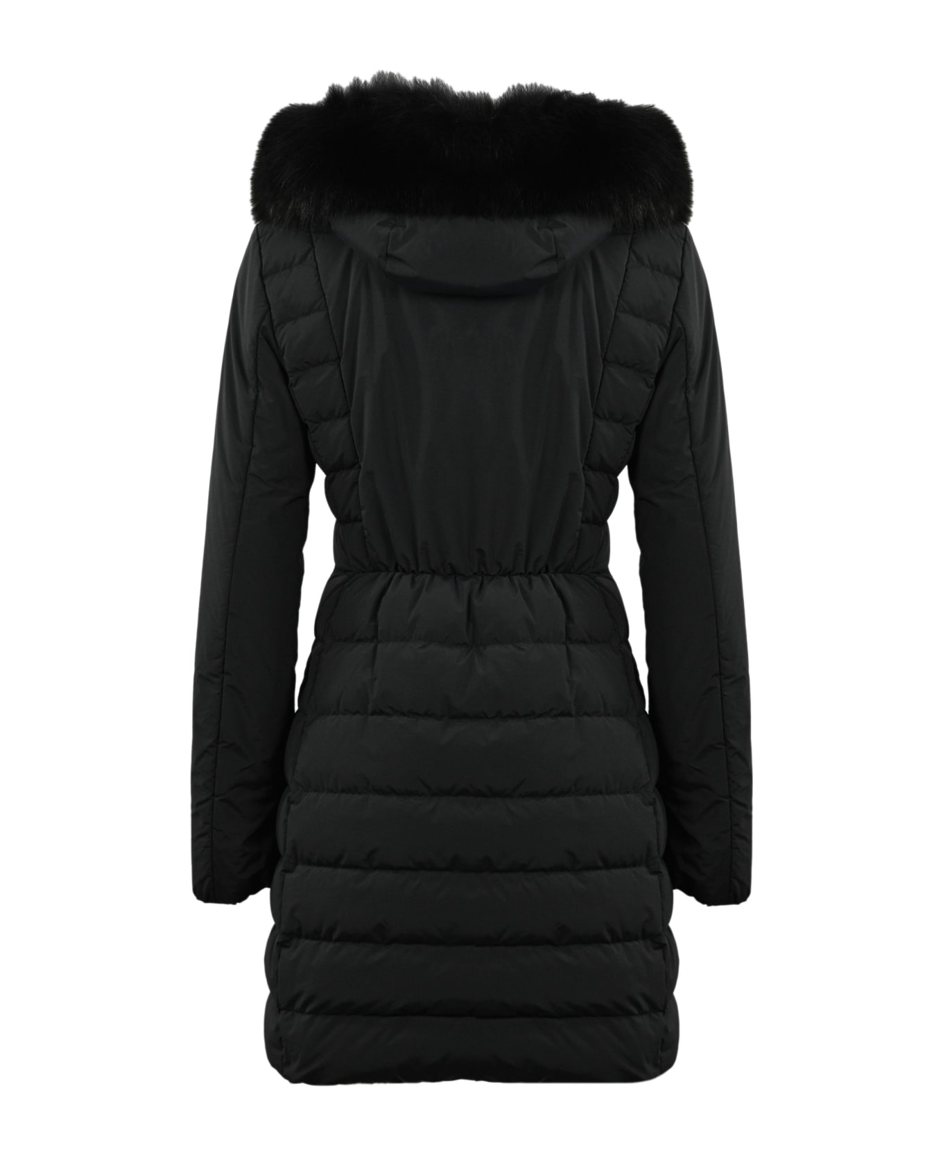 Peuterey Down Jacket With Fur Seriola Ml 04 Fur - Black コート
