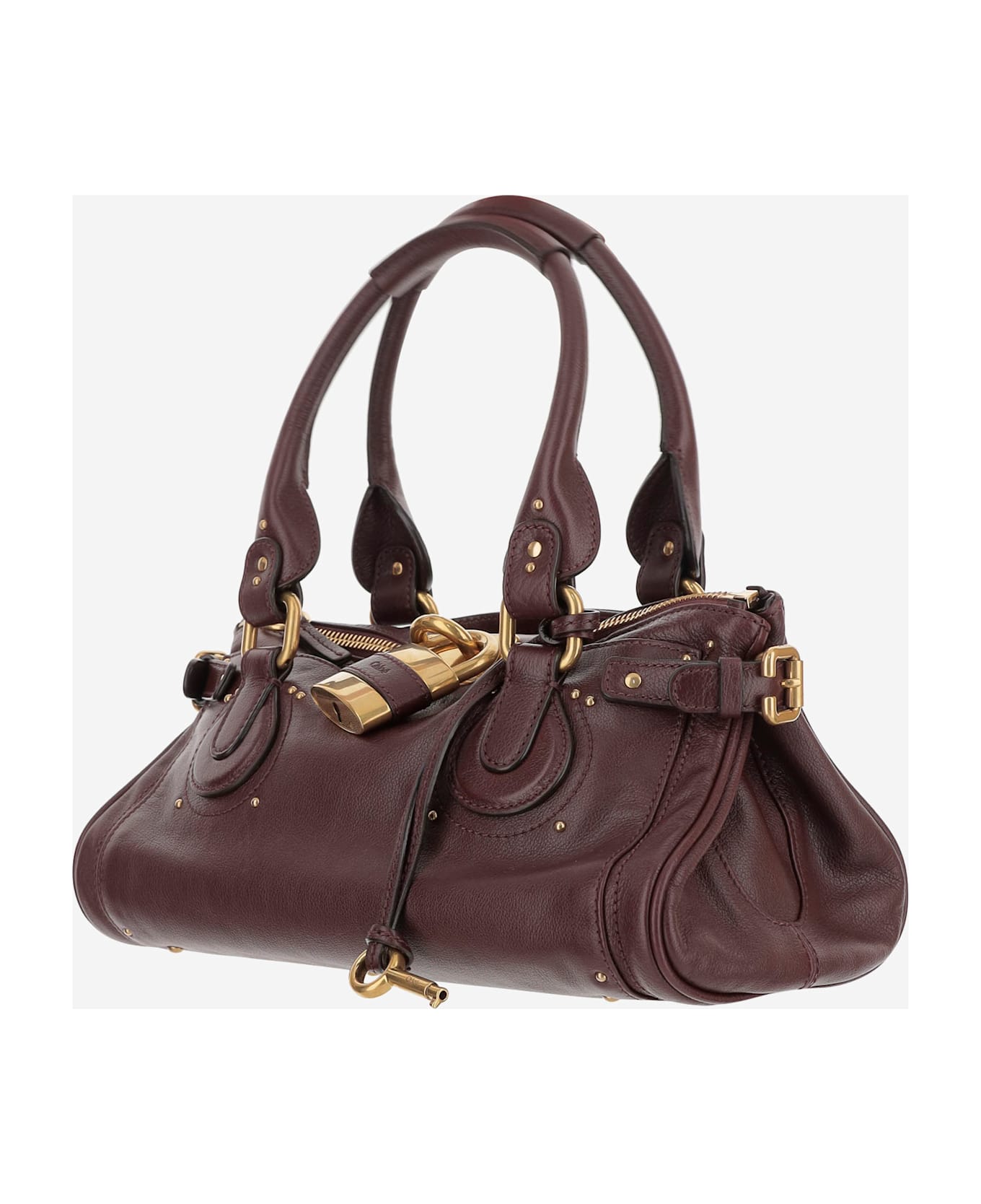 Chloé Paddington Leather Bag - Marrone scuro
