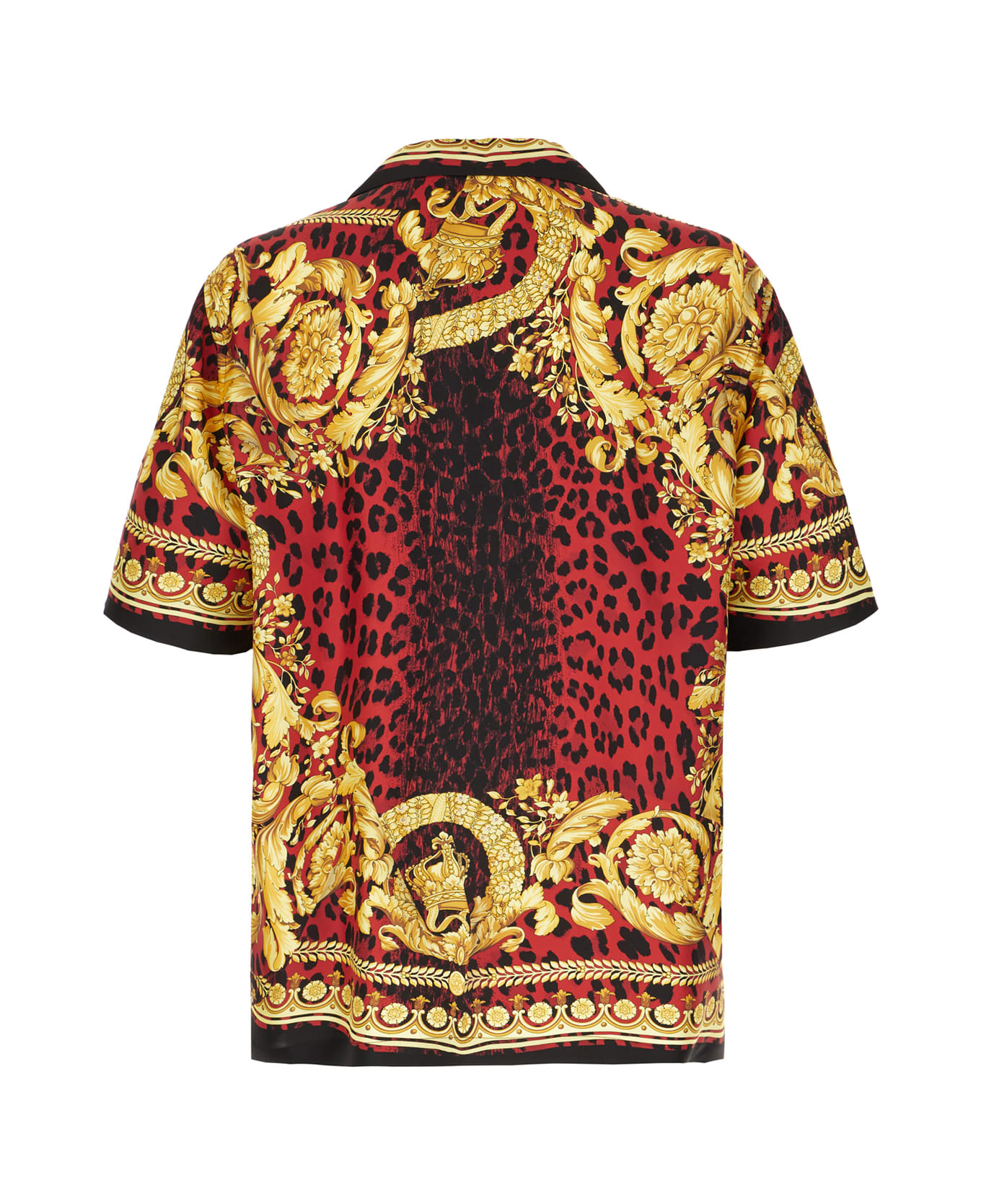 Versace Printed Silk Shirt - LIPSTICK GOLD