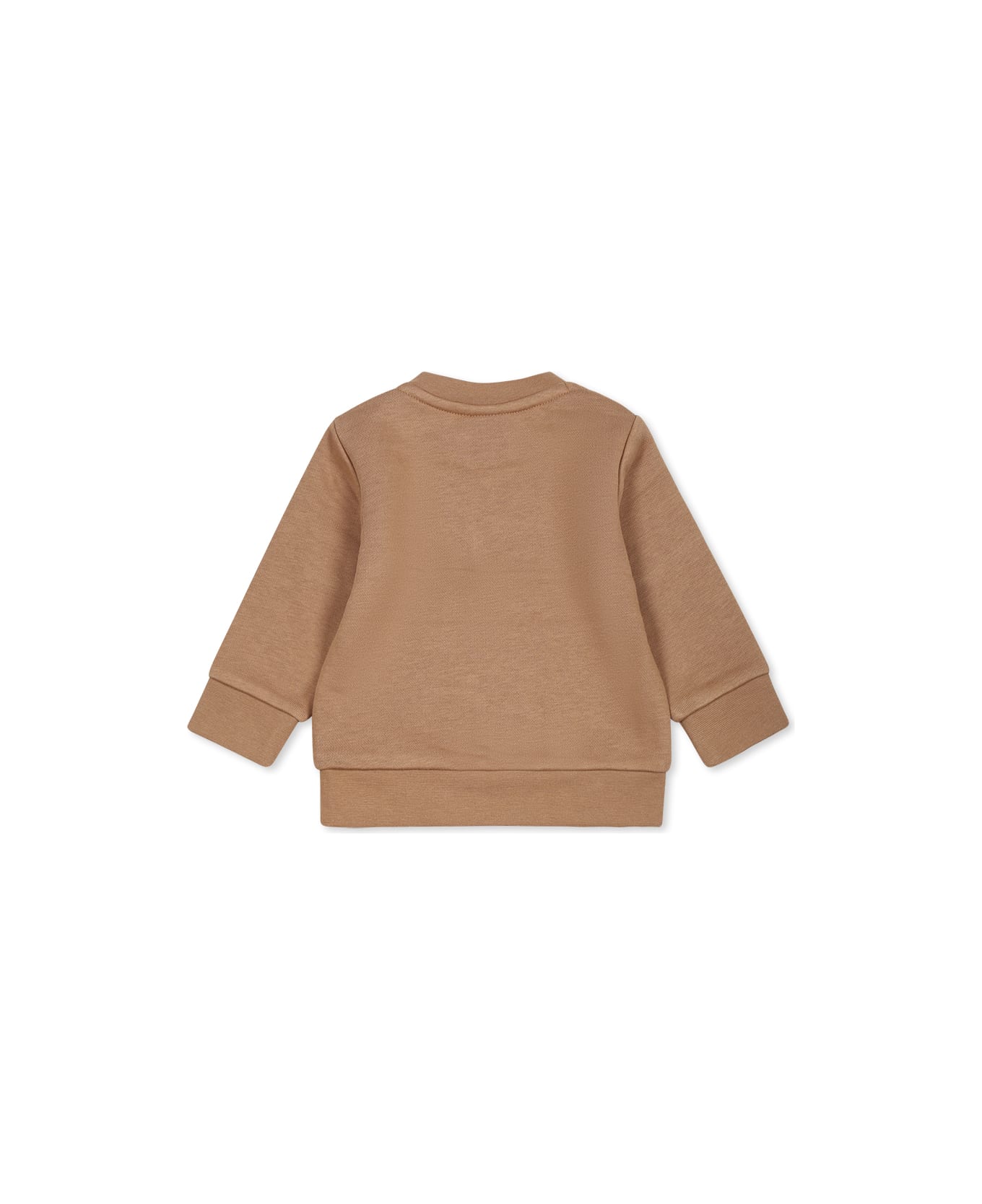 Hugo Boss Beige Sweatshirt For Baby Boy With Logo - Beige