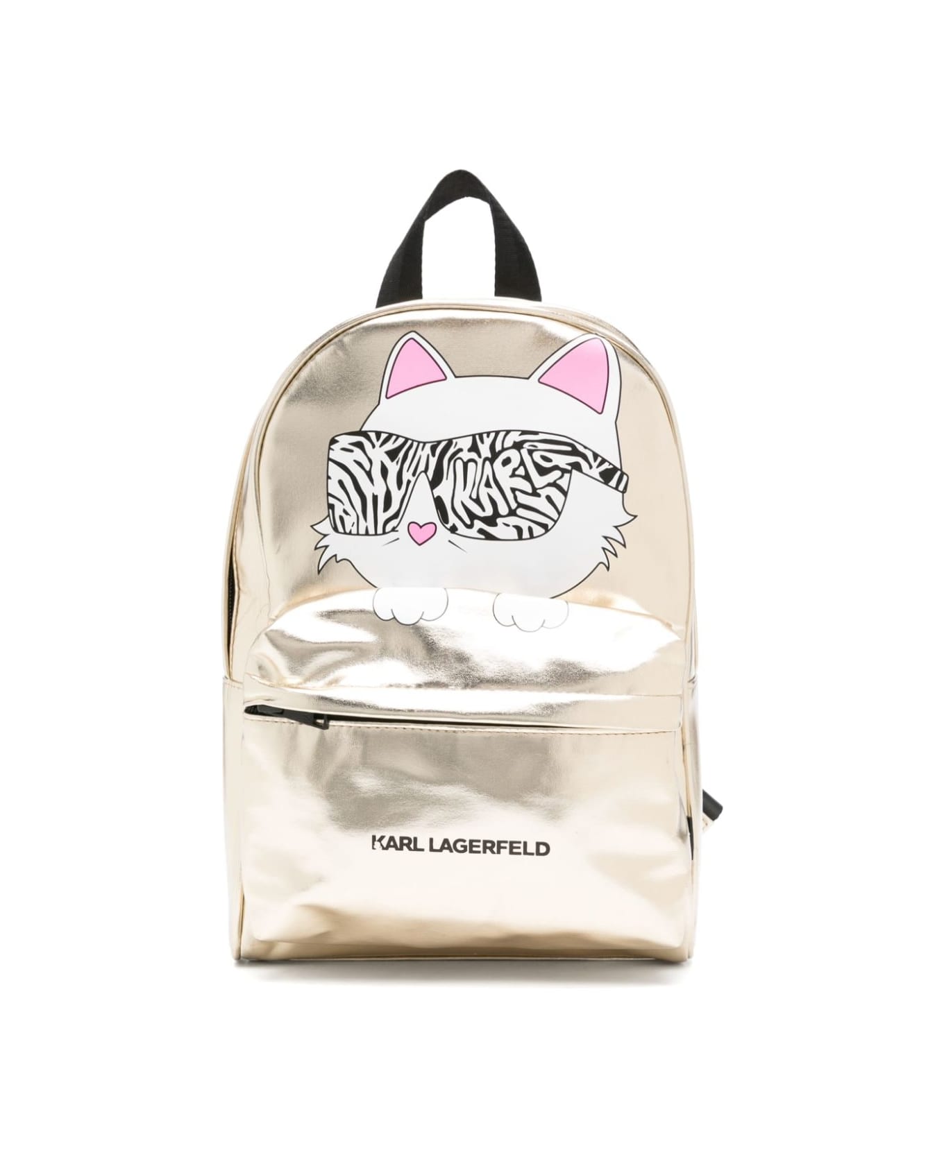 Karl Lagerfeld Kids Zaino Con Stampa Choupette - Gold