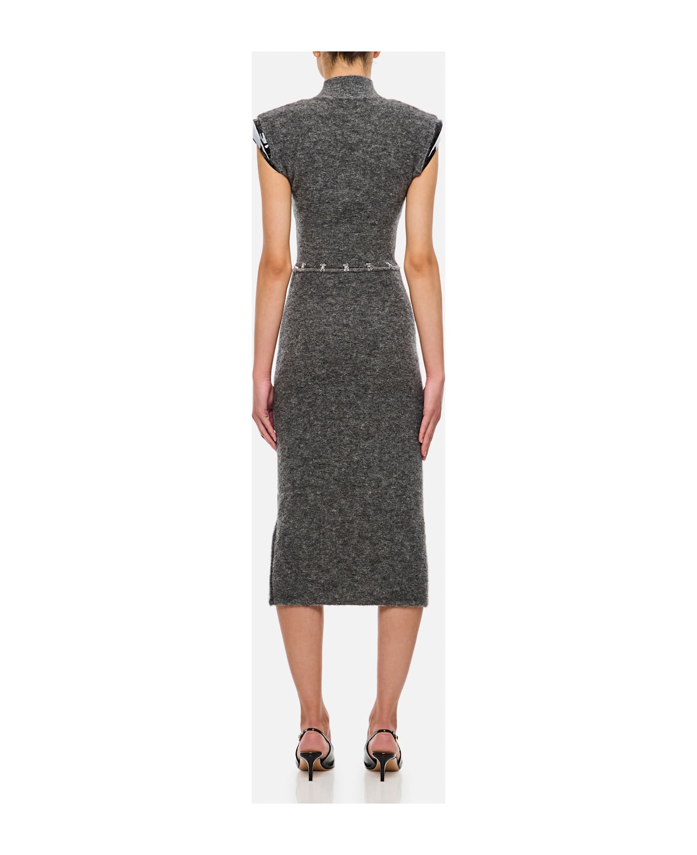 SportMax Albino Cut-out Mohair Dress - Grey