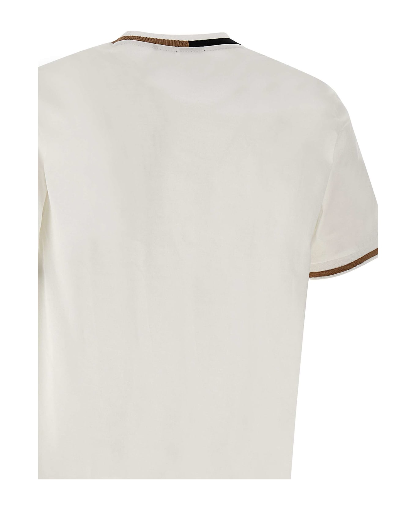 Hugo Boss "thompson" Mercerized Cotton T-shirt - WHITE