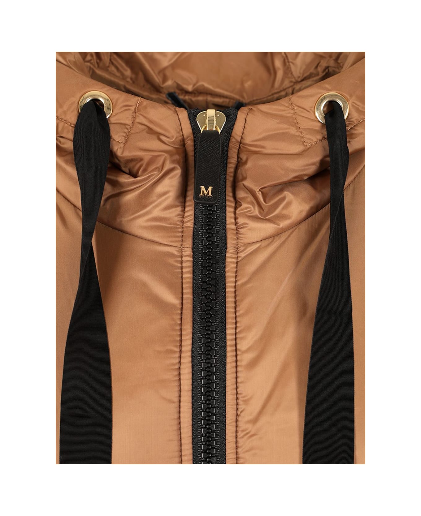 Max Mara The Cube Padded Cape With Hood - Brown